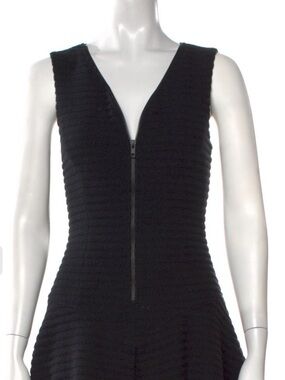Theory Black Textured Sleeveless Mini Dress Sz 0